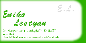 eniko lestyan business card